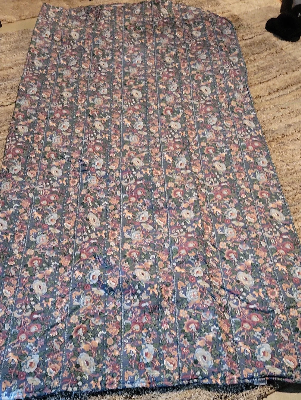 Vintage Cannon Full Size Floral Bedspread Blue and Pink